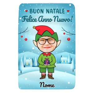 Coperta neonato personalizzata per figli| Regalo personalizzato per ragazza/ragazzo| Buon natale & Felice anno nouvo