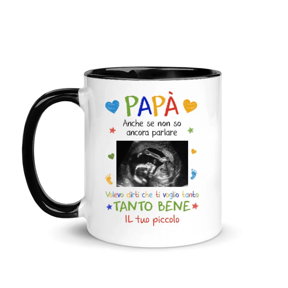 Taza personalizada para papá | Regalo personalizado para padre | Te amo papi bebe habla