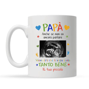 Tazza personalizzata per Papà | Regalo personalizzato per Padre | Ti Amo Papà Bambino Parla