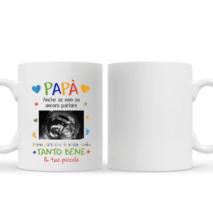 Taza personalizada para papá | Regalo personalizado para padre | Te amo papi bebe habla