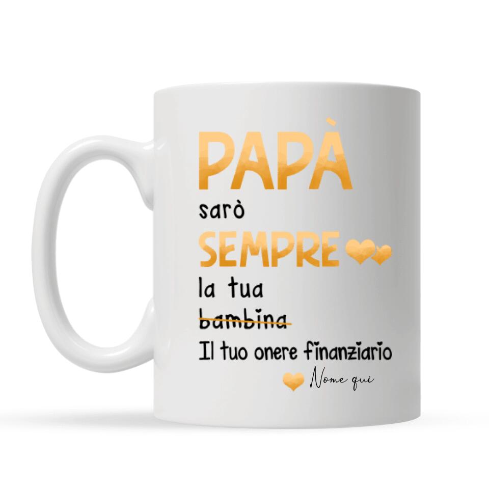 Taza personalizada para papá | Regalo personalizado para padre | Regalo financiero divertido