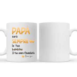 Taza personalizada para papá | Regalo personalizado para padre | Regalo financiero divertido