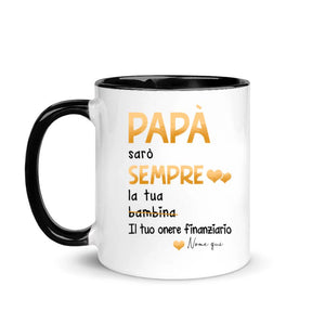 Taza personalizada para papá | Regalo personalizado para padre | Regalo financiero divertido