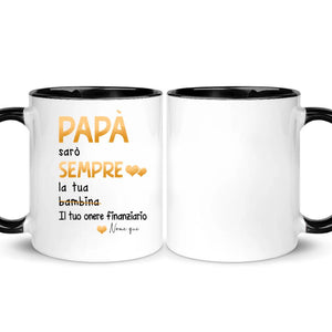 Taza personalizada para papá | Regalo personalizado para padre | Regalo financiero divertido