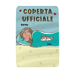 Coperta in pile personalizzata per Gli amanti degli animali domestici | Regalo personalizzato per Gli amanti degli animali domestici | Coperta Ufficiale