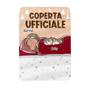 Coperta personalizzata per Gli amanti degli animali domestici | Regalo personalizzato per Gli amanti degli animali domestici | Coperta Ufficiale Natale