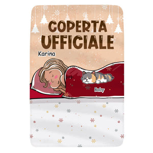 Coperta personalizzata per Gli amanti degli animali domestici | Regalo personalizzato per Gli amanti degli animali domestici | Coperta Ufficiale Natale