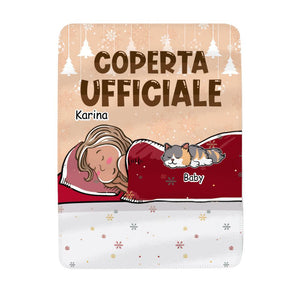 Coperta personalizzata per Gli amanti degli animali domestici | Regalo personalizzato per Gli amanti degli animali domestici | Coperta Ufficiale Natale