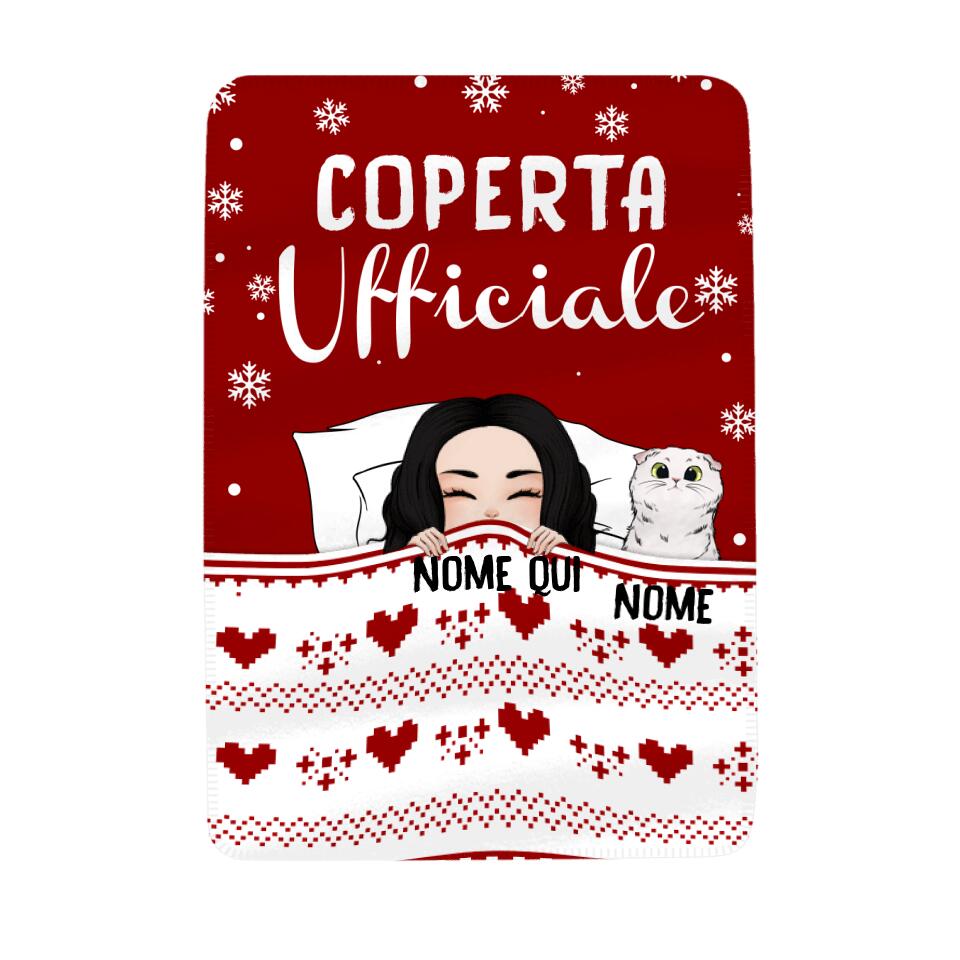 Coperta in pile personalizzata per Gli Amanti Dei Gatti | Regalo personalizzato per Gli Amanti Dei Gatti | Coperta  ufficiale