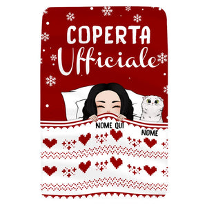 Coperta in pile personalizzata per Gli Amanti Dei Gatti | Regalo personalizzato per Gli Amanti Dei Gatti | Coperta  ufficiale