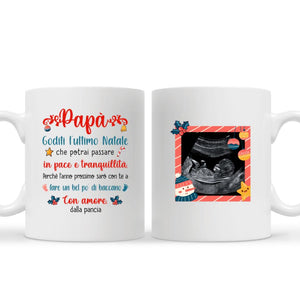 Taza personalizada para papá | Regalo personalizado para padre | Papá está disfrutando de tu última Navidad