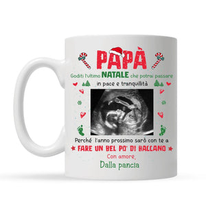 Taza personalizada para papá | Regalo personalizado para padre | Papá está disfrutando de tu última Navidad