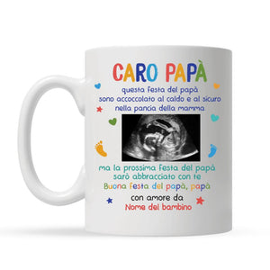 Tazza personalizzata per Papà | Regalo personalizzato per padre| La prossima festa del papà sarò abbracciato con te