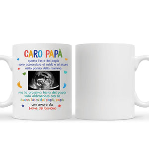 Taza personalizada para papá | Regalo personalizado para padre | El próximo día del padre te estaré abrazando.