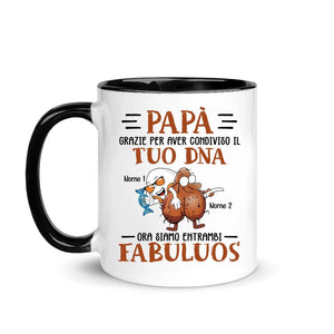 Tazza personalizzata per Papà | Regalo personalizzato per Papà | Grazie per aver condiviso il tuo DNA