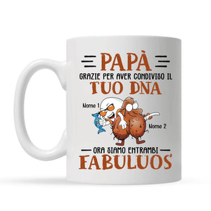 Taza personalizada para papá | Regalo personalizado para papá | Gracias por compartir tu ADN.