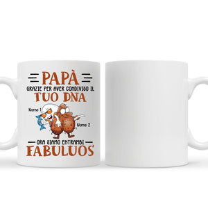 Tazza personalizzata per Papà | Regalo personalizzato per Papà | Grazie per aver condiviso il tuo DNA