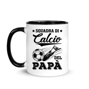 Taza personalizada para papá | Regalo personalizado para papá | El equipo de fútbol de papá.