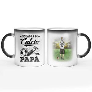 Taza personalizada para papá | Regalo personalizado para papá | El equipo de fútbol de papá.