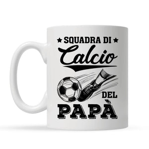 Taza personalizada para papá | Regalo personalizado para papá | El equipo de fútbol de papá.