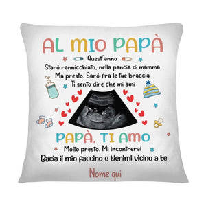 Cuscino personalizzato per Futuro papà | Regalo personalizzato per Futuro papà | Al Mio Papà