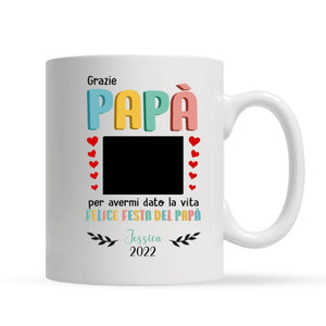 Taza personalizada para papá | Regalo personalizado para papá | Gracias Papa