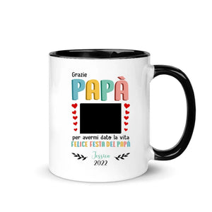 Tazza personalizzata per Papà | Regalo personalizzato per Papà | Grazie Papà