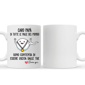 Tazza personalizzata per Papà | Regalo divertente per Padre | Caro papà di tutte le palle del mondo