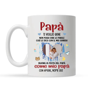 Taza personalizada para papá | Regalo personalizado para padre | Feliz primer día del padre como mi papá.