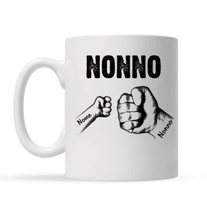 Tazza personalizzata per Nonno | Regalo personalizzato per Nonno | Dai un pugno ai bambini con il nonno / papà