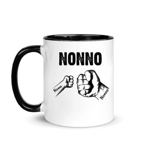 Tazza personalizzata per Nonno | Regalo personalizzato per Nonno | Dai un pugno ai bambini con il nonno / papà