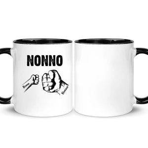 Tazza personalizzata per Nonno | Regalo personalizzato per Nonno | Dai un pugno ai bambini con il nonno / papà