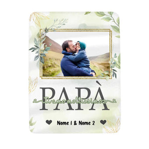 Manta de bebé personalizada para papá | Regalo personalizado para padre | papa te quiero mucho