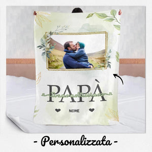 Manta de bebé personalizada para papá | Regalo personalizado para padre | papa te quiero mucho