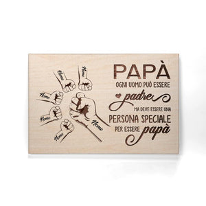 Impresión de lienzo personalizada para papá | Regalo personalizado para papá | Papá Todo hombre puede ser padre.