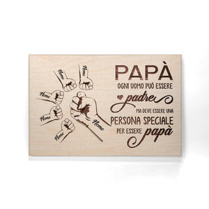 Impresión de lienzo personalizada para papá | Regalo personalizado para papá | Papá Todo hombre puede ser padre.