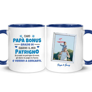 Tazza personalizzata per Bonus papà | Regalo personalizzato per Bonus papà | Grazie di essere il mio patrigno