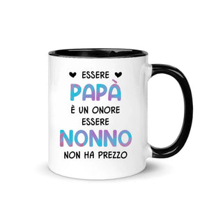 Tazza personalizzata per Nonno | Regalo personalizzato per Nonno | Essere Papà È Un Onore Essere Nonno