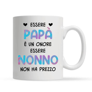 Taza personalizada para abuelo | Regalo personalizado para abuelo | Ser papá es un honor Ser abuelo