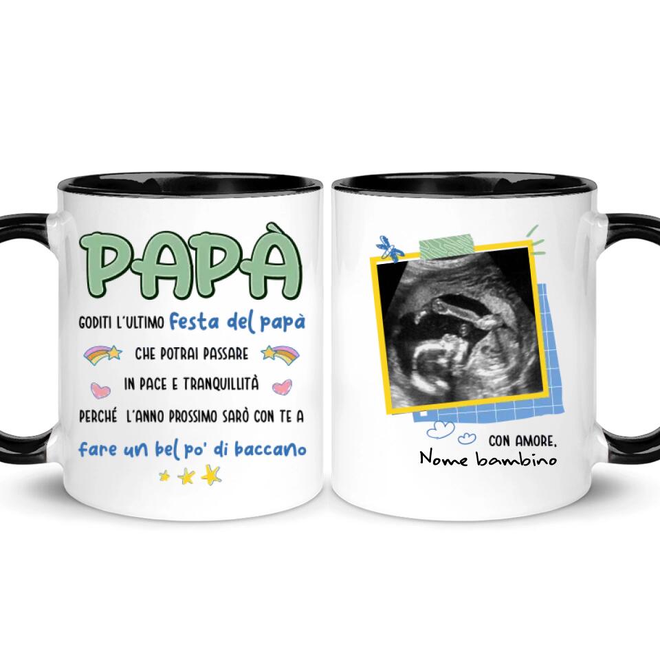 Taza personalizada para papá | Regalo personalizado para padre | Papá Disfruta del mejor Día del Padre