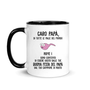 Tazza personalizzata per Papà | Regalo personalizzato per Padre | Sono Contento Di Essere Uscito Dalle Tue