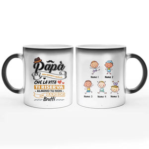 Taza personalizada para papá | Regalo personalizado para padre | Papá, no importa lo que te depare la vida, al menos no tienes hijos feos.