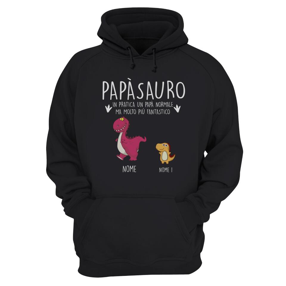 Sudadera con capucha personalizada para papá | Regalo personalizado para padre| Papasaurus básicamente un papá normal pero mucho más fantástico